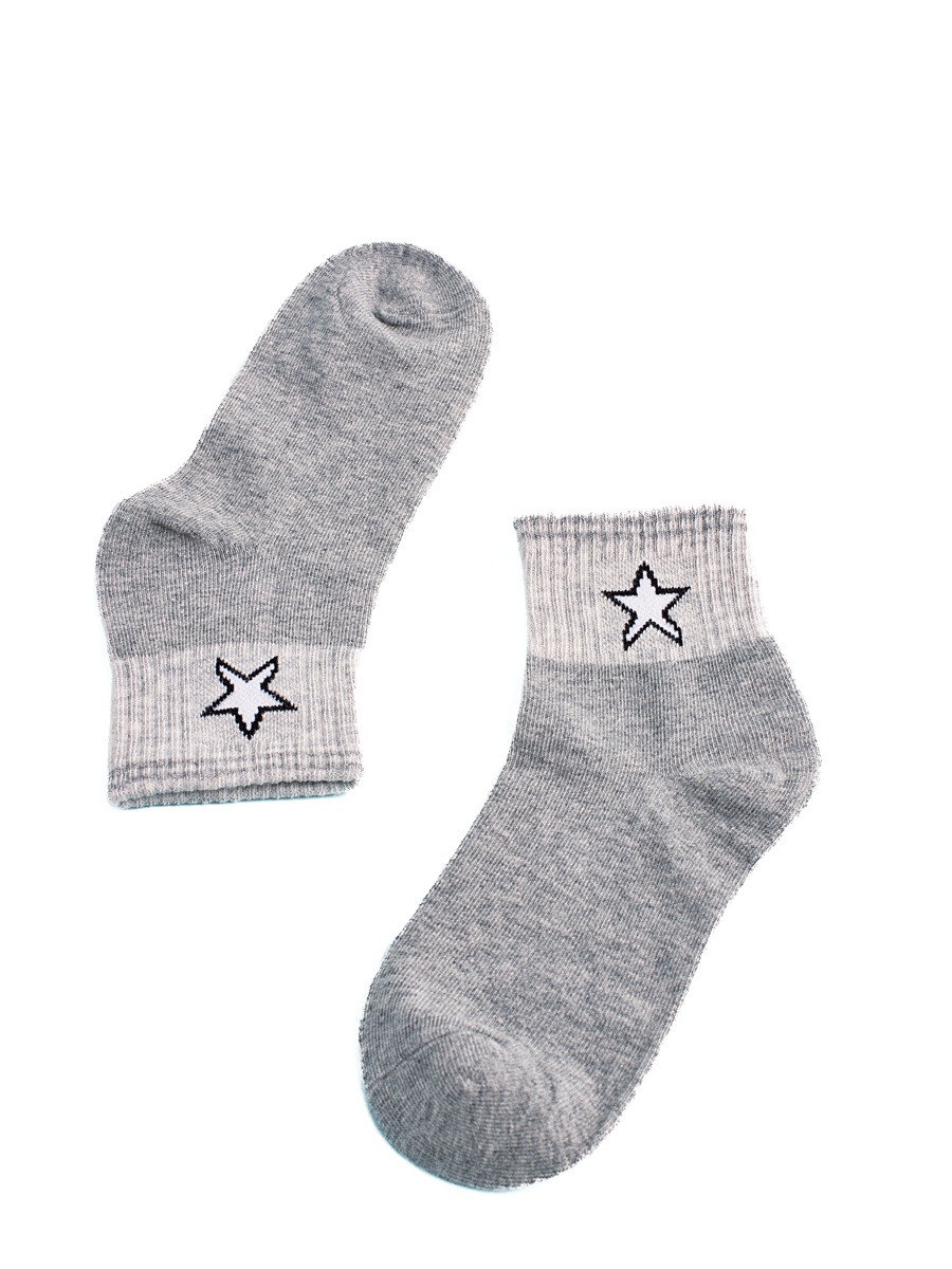 Detské ponožky Shelovet šedé s hviezdou